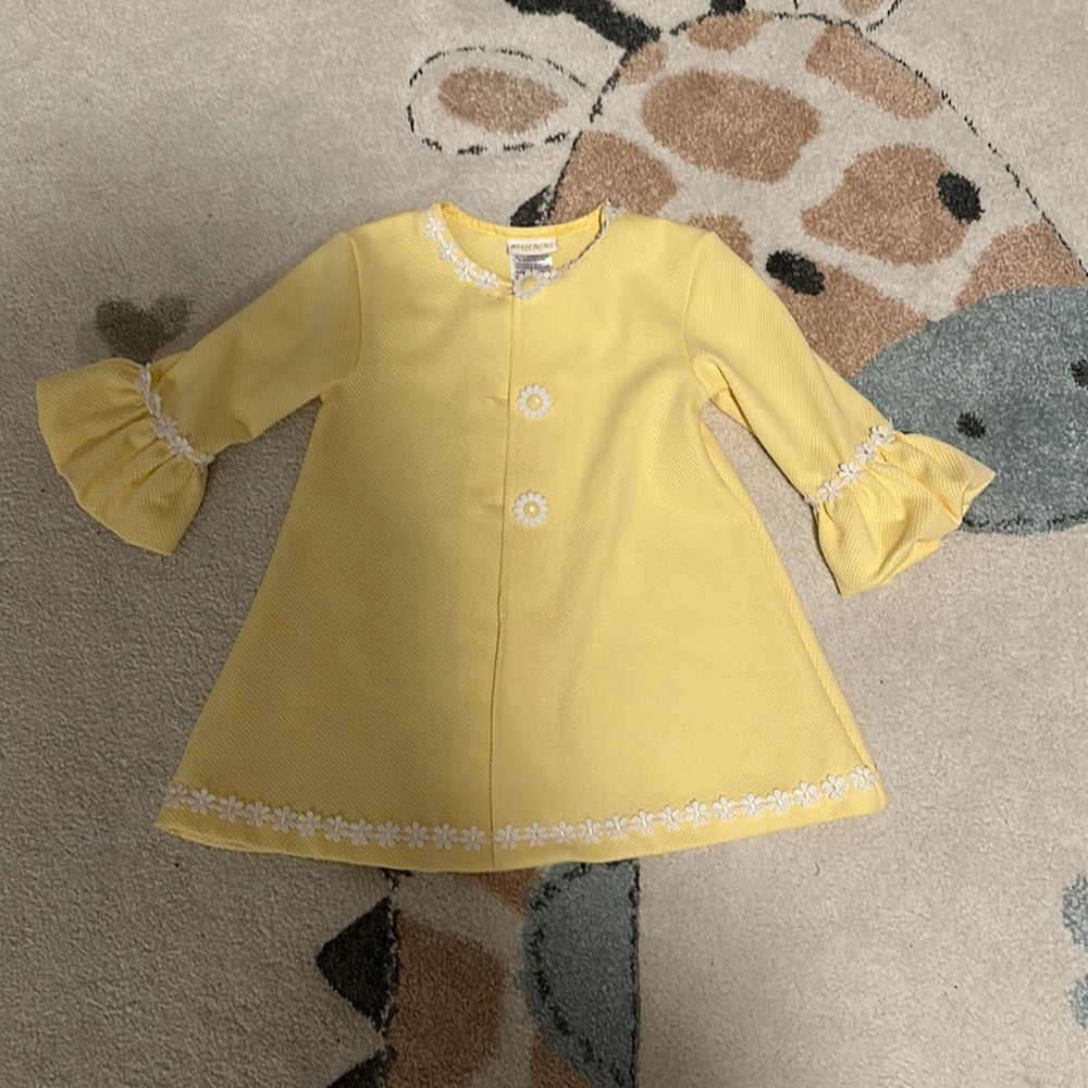 2T yellow trench dress